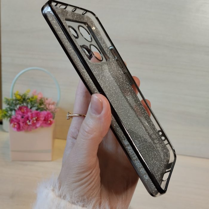 Чохол на xxiaomi redmi Note 13 pro 5g / poco x6 5g  силіконова жіноча накладка блискучий градієнт сірий - Зображення 7