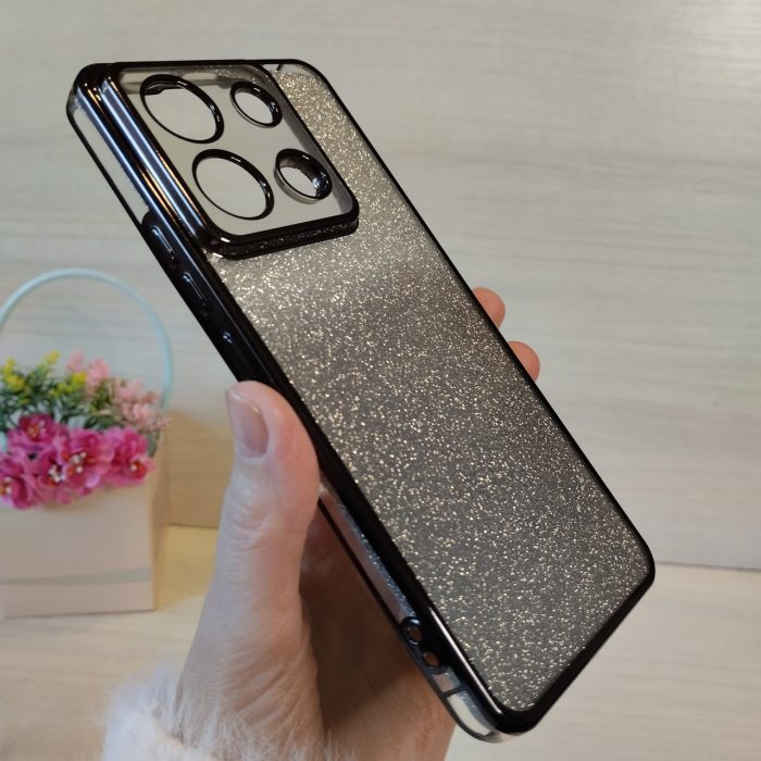 Чохол на xxiaomi redmi Note 13 pro 5g / poco x6 5g  силіконова жіноча накладка блискучий градієнт сірий - Зображення 3