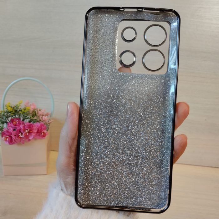 Чохол на xxiaomi redmi Note 13 pro 5g / poco x6 5g  силіконова жіноча накладка блискучий градієнт сірий - Зображення 8