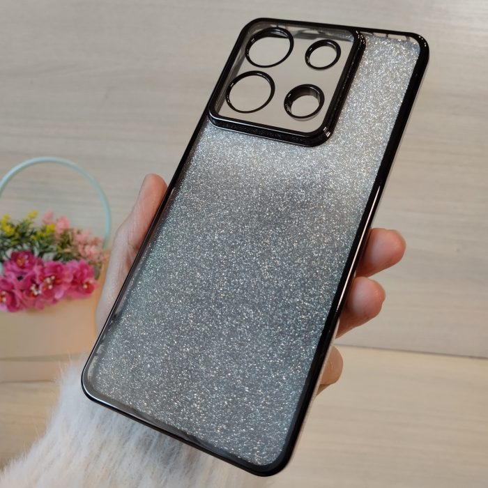 Чохол на xxiaomi redmi Note 13 pro 5g / poco x6 5g  силіконова жіноча накладка блискучий градієнт сірий - Зображення 5