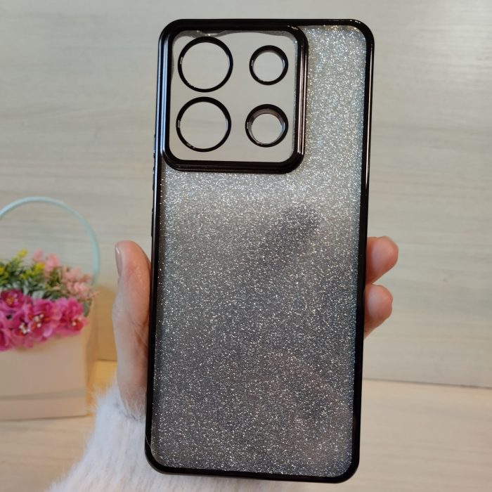 Чохол на xxiaomi redmi Note 13 pro 5g / poco x6 5g  силіконова жіноча накладка блискучий градієнт сірий - Зображення 2