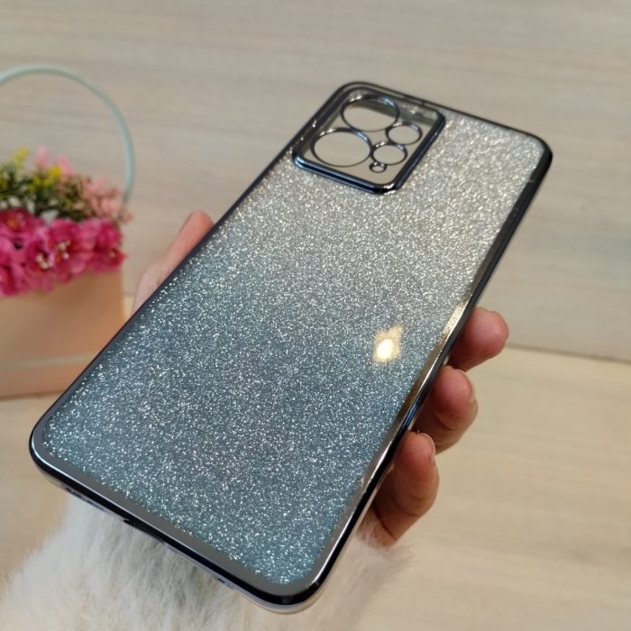 Чохол на xiaomi redmi Note 12 4g силіконова жіноча накладка блискучий градієнт синій - Зображення 5
