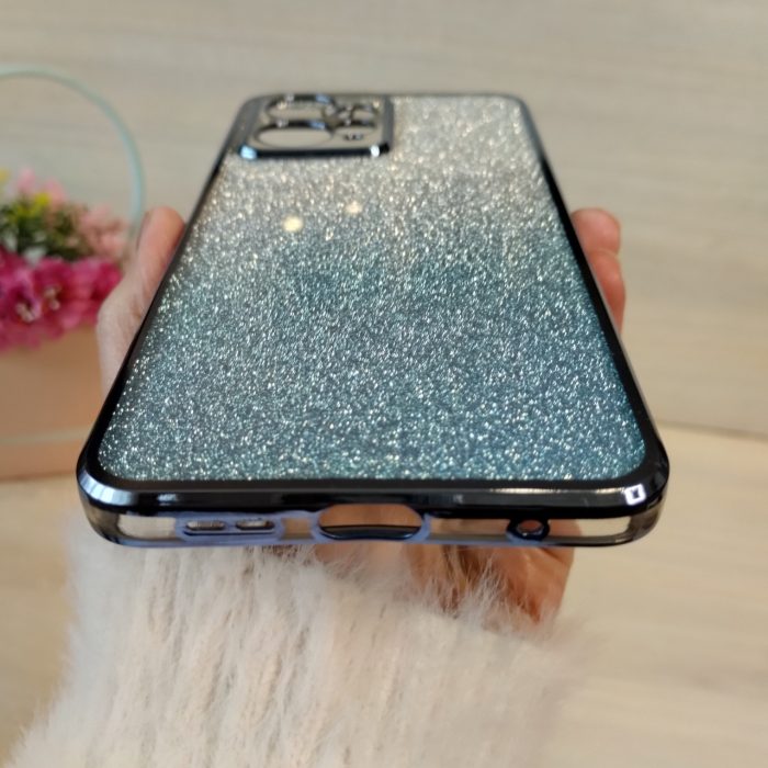 Чохол на xiaomi redmi Note 12 4g силіконова жіноча накладка блискучий градієнт синій - Зображення 7