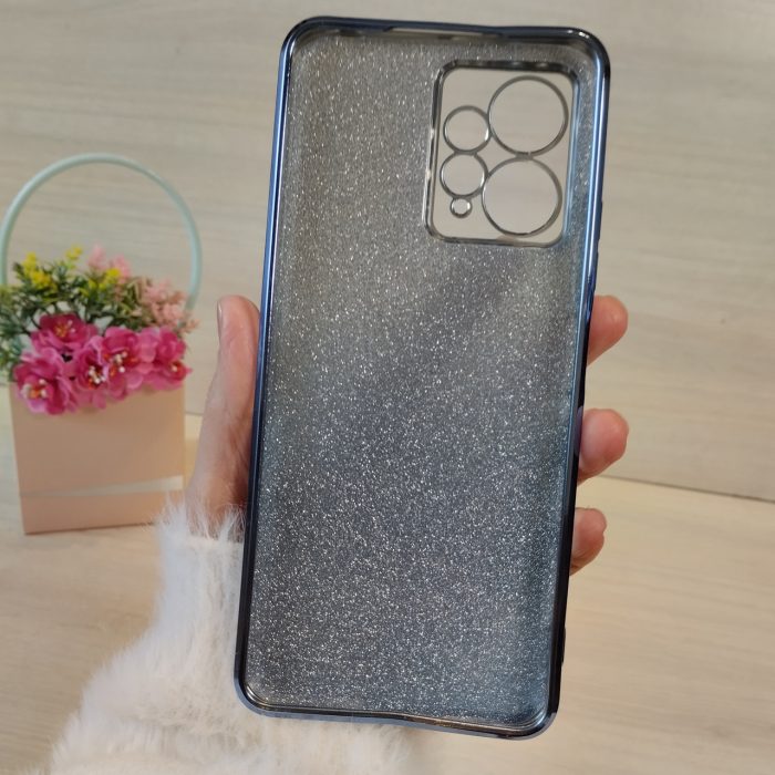 Чохол на xiaomi redmi Note 12 4g силіконова жіноча накладка блискучий градієнт синій - Зображення 9
