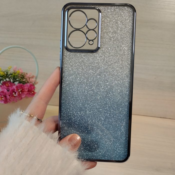 Чохол на xiaomi redmi Note 12 4g силіконова жіноча накладка блискучий градієнт синій - Зображення 2