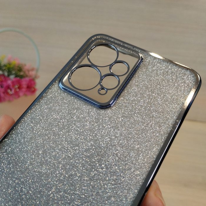 Чохол на xiaomi redmi Note 12 4g силіконова жіноча накладка блискучий градієнт синій - Зображення 8