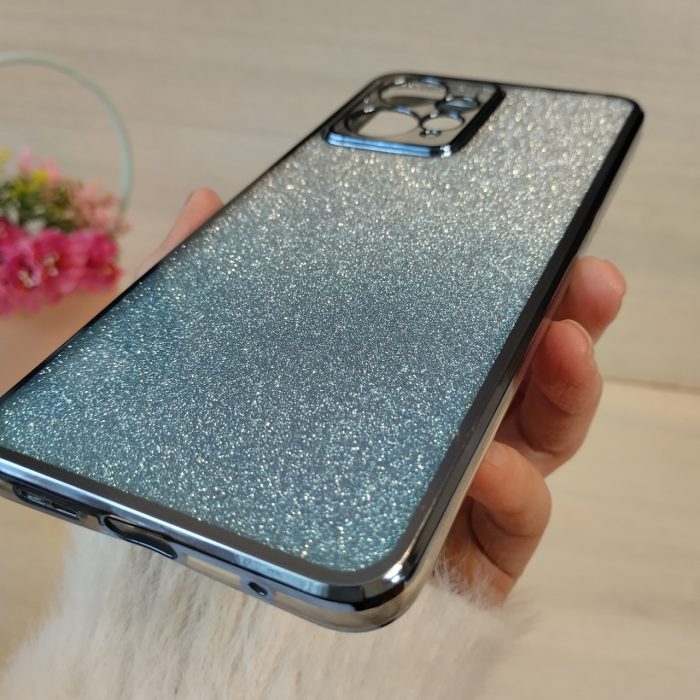 Чохол на xiaomi redmi Note 12 4g силіконова жіноча накладка блискучий градієнт синій - Зображення 6
