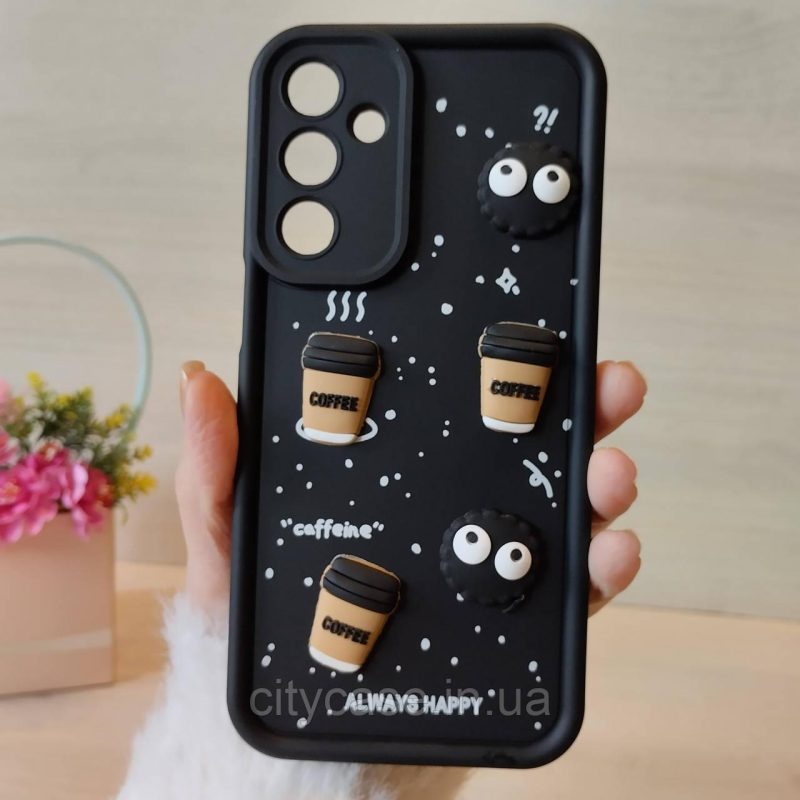 Чохол для Samsung a35 5g силіконовий з 3-D наклейками TPU Toys Case (чорний)