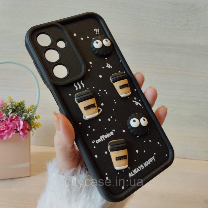 Чохол для Samsung a35 5g силіконовий з 3-D наклейками TPU Toys Case (чорний) - Зображення 4