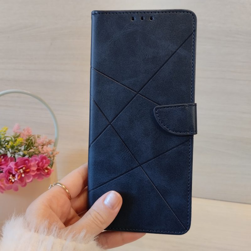 Чохол для xiaomi redmi A3 книжка підставка з хлястиком і візитницею Business Leather синій
