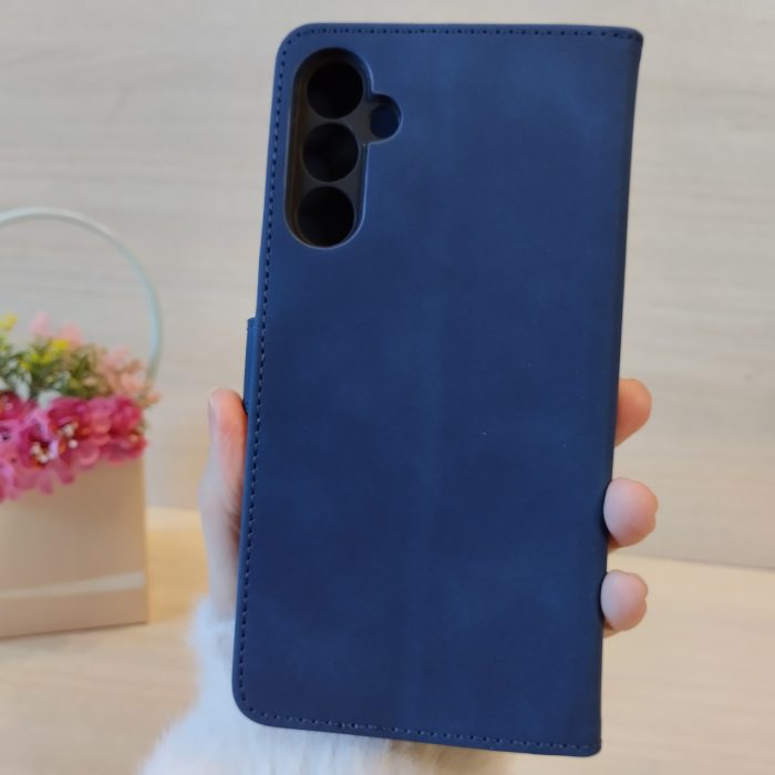 Чохол для Samsung A24 книжка підставка з хлястиком і кишенями для карток Stylish Slot (синій) - Зображення 2