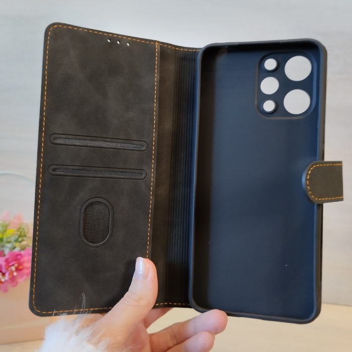 Чохол для xiaomi redmi 12 / сяомі редмі 12 книжка підставка з кишенями під коточки Luxury Leather - Зображення 5
