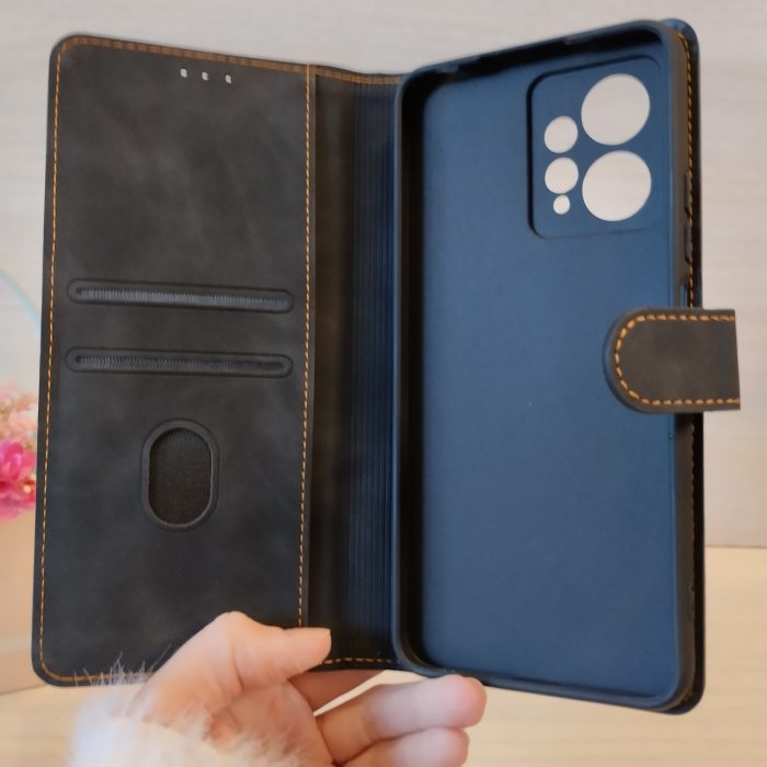 Чохол для xiaomi redmi Note 12 4g книжка підставка з хлястиком і візитницею Luxury Leather (синій) - Зображення 7