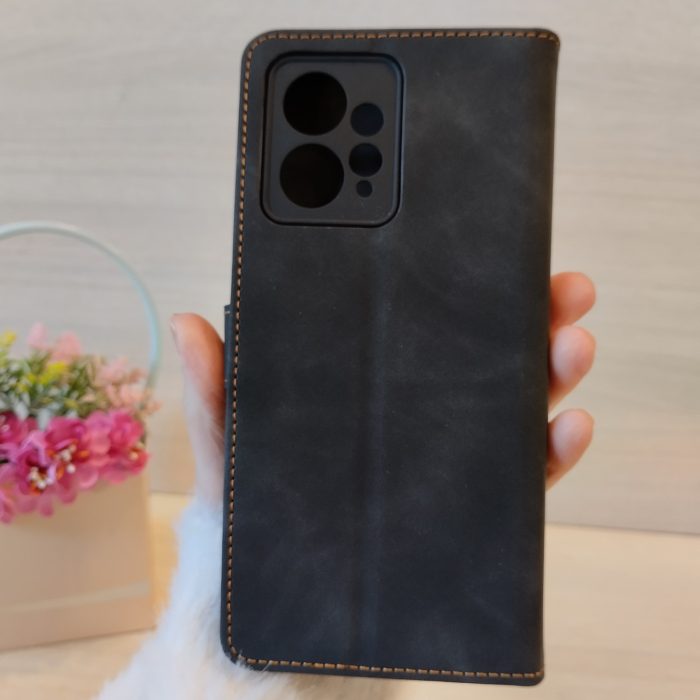 Чохол для xiaomi redmi Note 12 4g книжка підставка з хлястиком і візитницею Luxury Leather (синій) - Зображення 8