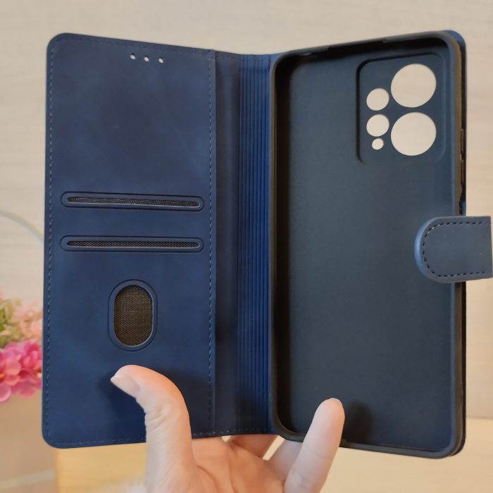 Чохол для xiaomi redmi Note 12 4g книжка підставка з хлястиком і візитницею Luxury Leather (синій) - Зображення 2