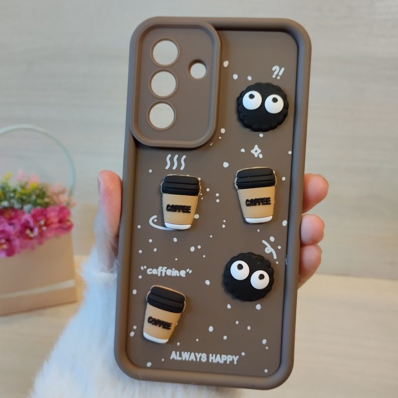 Чохол на Samsung A25 5g силіконовий з малюнком 3-D наклейками TPU Toys Case (коричневий)