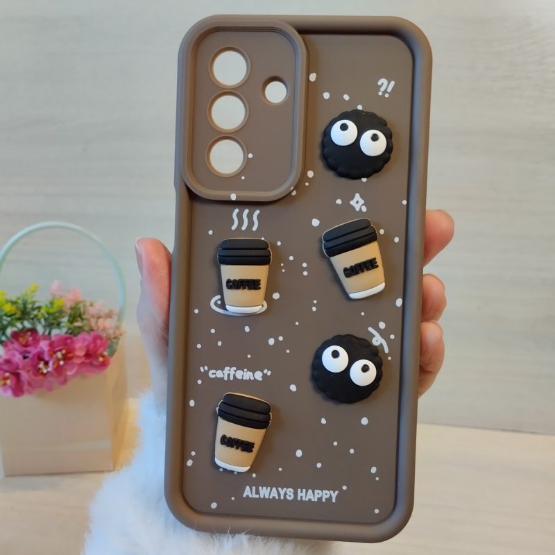 Чохол для Samsung a36 5g силіконовий з малюнком 3-D наклейками TPU Toys Case (коричневий)
