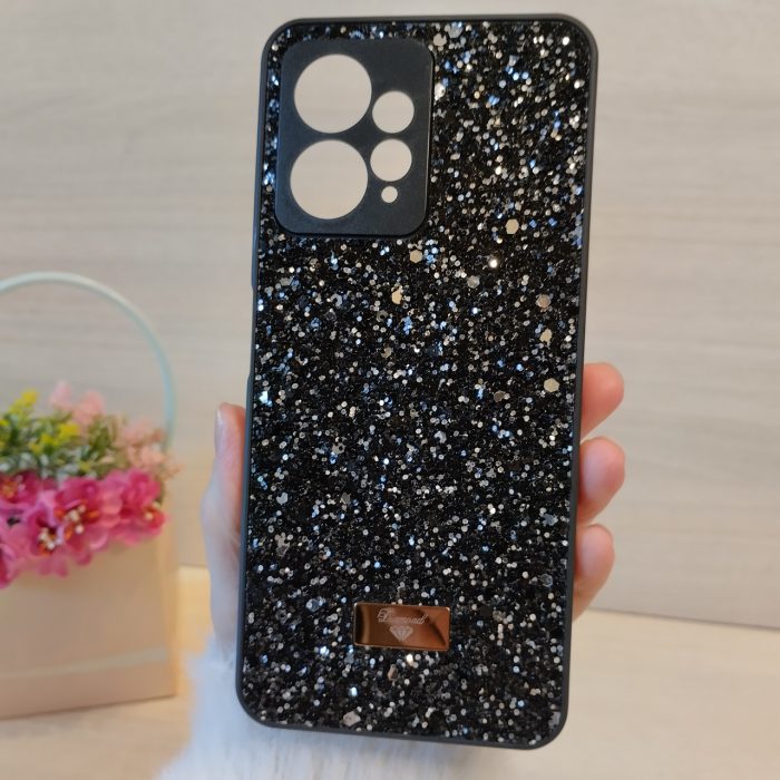 Чохол на xiaomi redmi Note 12 4g силіконова жіноча накладка блискуча Diamond shine чорний - Зображення 2