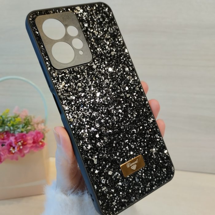 Чохол на xiaomi redmi Note 12 4g силіконова жіноча накладка блискуча Diamond shine чорний - Зображення 3