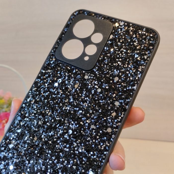 Чохол на xiaomi redmi Note 12 4g силіконова жіноча накладка блискуча Diamond shine чорний - Зображення 6