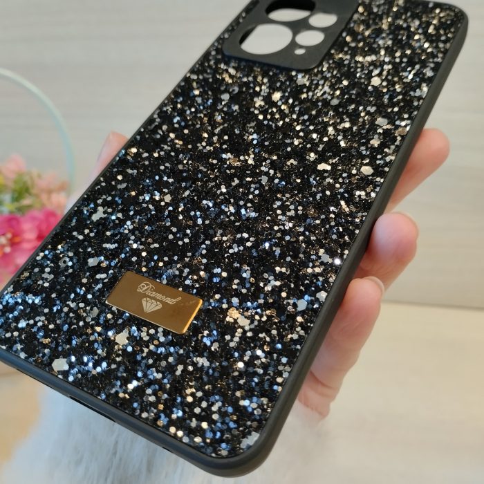 Чохол на xiaomi redmi Note 12 4g силіконова жіноча накладка блискуча Diamond shine чорний - Зображення 7