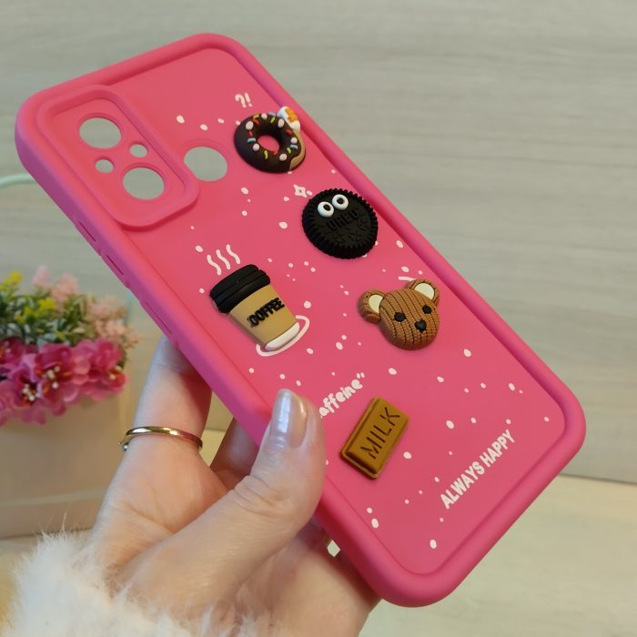 Чохол для xiaomi redmi 12c силіконовий з 3-D наклейками TPU Toys Case (рожевий) - Зображення 3