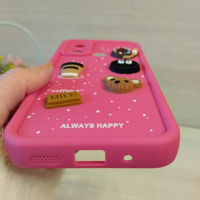 Чохол для xiaomi redmi 12c силіконовий з 3-D наклейками TPU Toys Case (рожевий) - Зображення 4