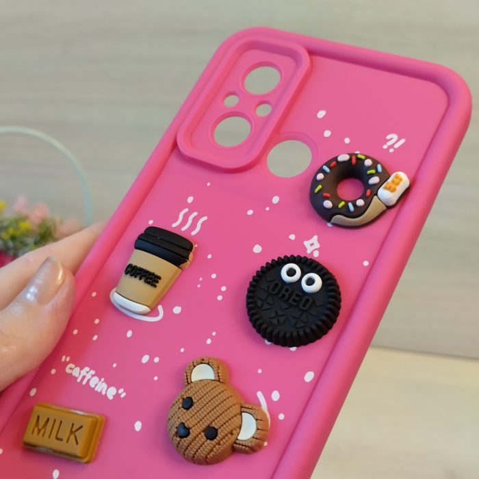 Чохол для xiaomi redmi 12c силіконовий з 3-D наклейками TPU Toys Case (рожевий) - Зображення 5