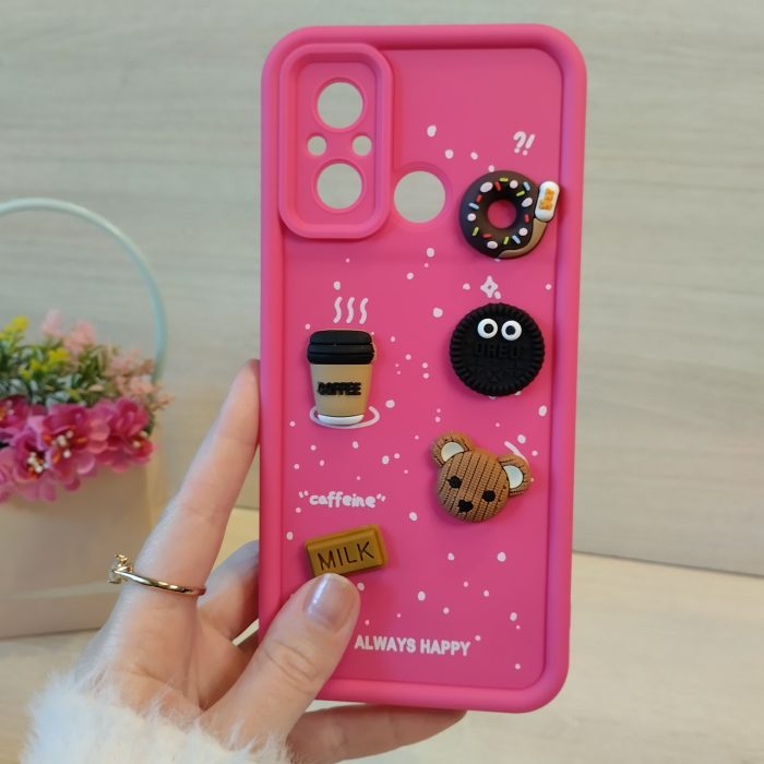 Чохол для xiaomi redmi 12c силіконовий з 3-D наклейками TPU Toys Case (рожевий) - Зображення 6