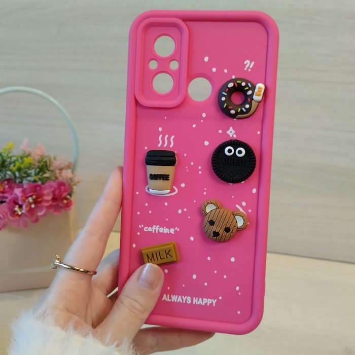 Чохол для xiaomi redmi 12c силіконовий з 3-D наклейками TPU Toys Case (рожевий) - Зображення 2