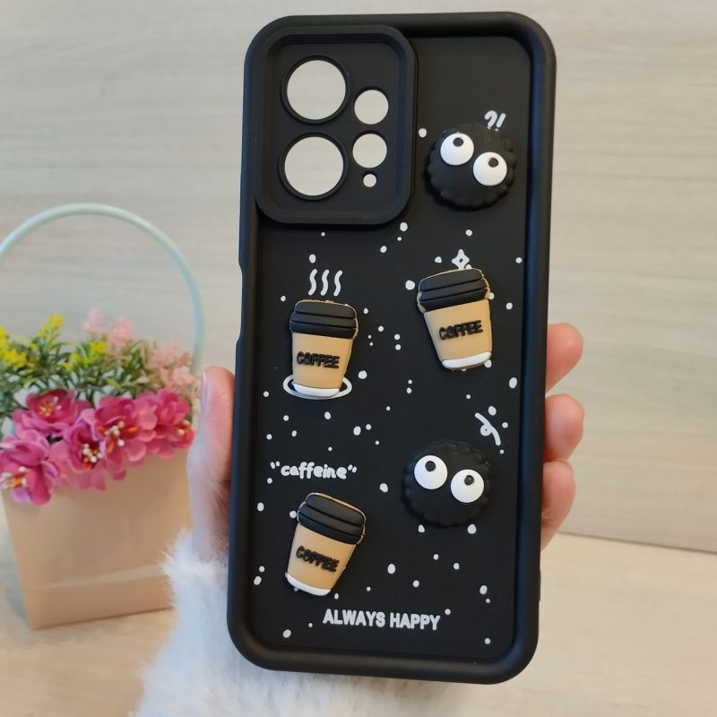 Чохол на xiaomi redmi Note 12 4g силіконовий з 3-D наклейками TPU Toys Case (чорний)