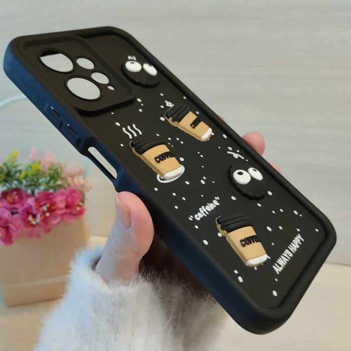 Чохол на xiaomi redmi Note 12 4g силіконовий з 3-D наклейками TPU Toys Case (чорний) - Зображення 2