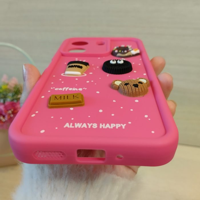 Чохол для xiaomi redmi 13c 4g силіконовий з 3-D наклейками TPU Toys Case (рожевий) - Зображення 9