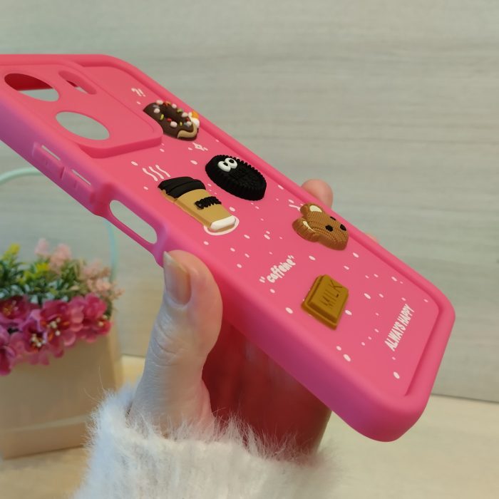 Чохол для xiaomi redmi 13c 4g силіконовий з 3-D наклейками TPU Toys Case (рожевий) - Зображення 5