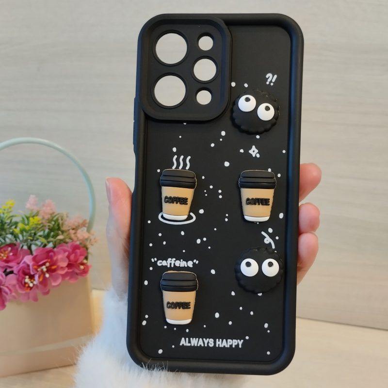 Чохол для xiaomi redmi 12 силіконовий з 3-D наклейками TPU Toys Case (чорний)