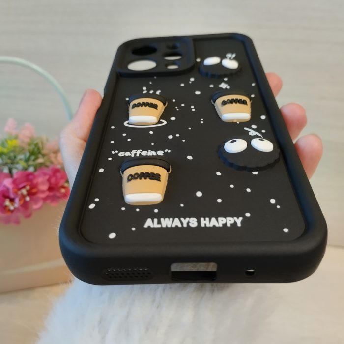 Чохол для xiaomi redmi 12 силіконовий з 3-D наклейками TPU Toys Case (чорний) - Зображення 9