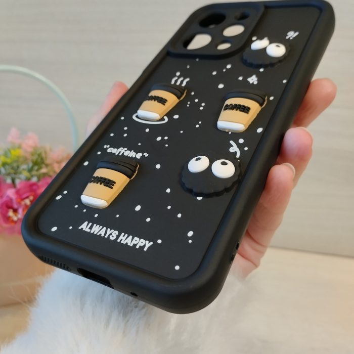 Чохол для xiaomi redmi 12 силіконовий з 3-D наклейками TPU Toys Case (чорний) - Зображення 7