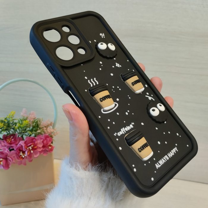 Чохол для xiaomi redmi 12 силіконовий з 3-D наклейками TPU Toys Case (чорний) - Зображення 5