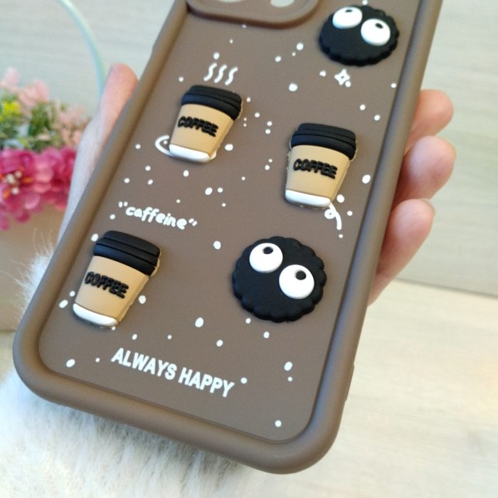 Чохол для xiaomi redmi 12 силіконовий з 3-D наклейками TPU Toys Case (коричневий) - Зображення 8