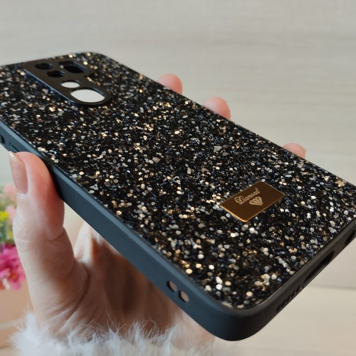 Чохол на xiaomi redmi Note 8 pro силіконова жіноча накладка блискуча Diamond shine чорний - Зображення 7