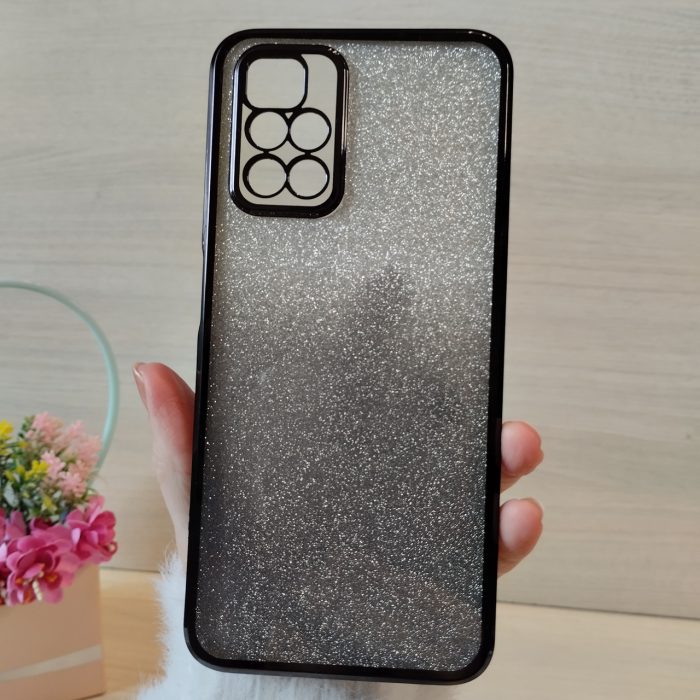 Чохол на xiaomi redmi 10 силіконова жіноча накладка блискучий градієнт сірий - Зображення 2