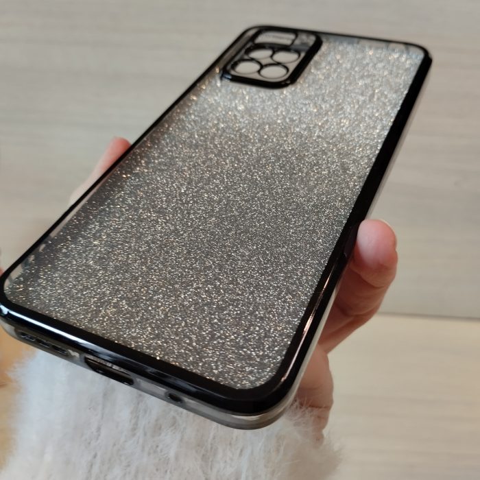 Чохол на xiaomi redmi 10 силіконова жіноча накладка блискучий градієнт сірий - Зображення 6