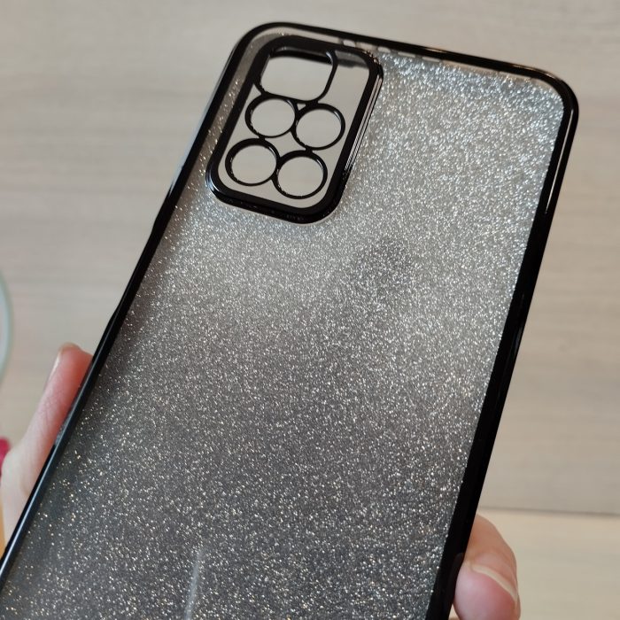 Чохол на xiaomi redmi 10 силіконова жіноча накладка блискучий градієнт сірий - Зображення 7