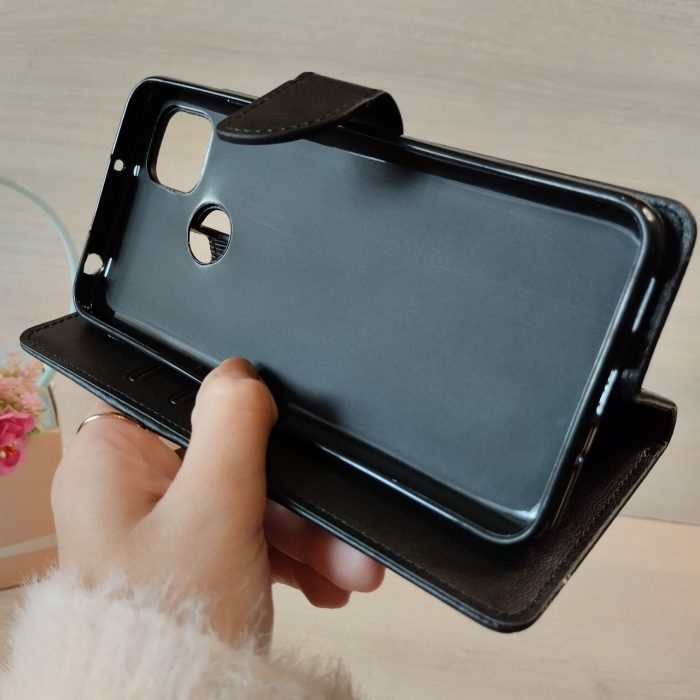 Чохол для xiaomi redmi 10a книжка підставка з хлястиком і кишенями під картки коричневий - Зображення 7
