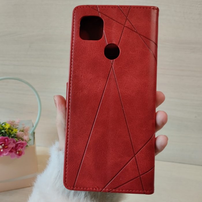 Чохол для xiaomi redmi 9c книжка підставка з хлястиком і кишенями під картки червоний - Зображення 2
