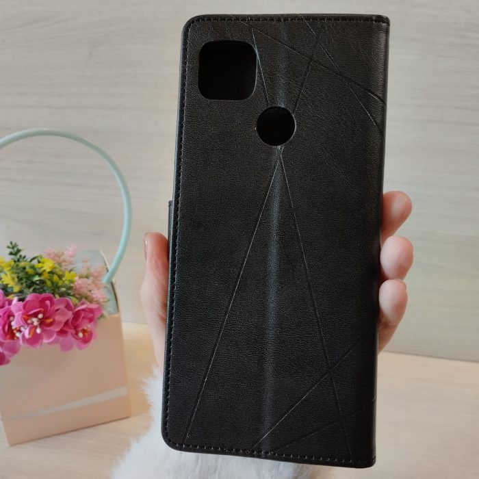 Чохол для xiaomi redmi 10a книжка підставка з хлястиком і кишенями під картки коричневий - Зображення 5