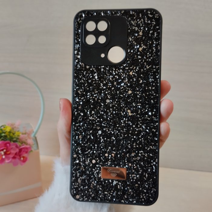 Чохол на xiaomi redmi 10c силіконова накладка блискуча Diamond чорний - Зображення 2