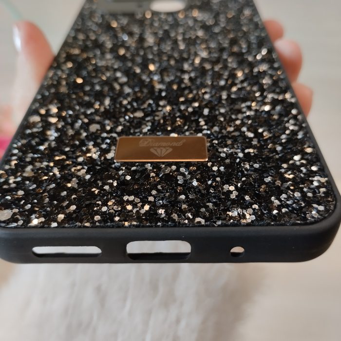 Чохол на xiaomi redmi 10c силіконова накладка блискуча Diamond чорний - Зображення 7