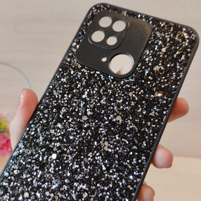 Чохол на xiaomi redmi 10c силіконова накладка блискуча Diamond чорний - Зображення 6