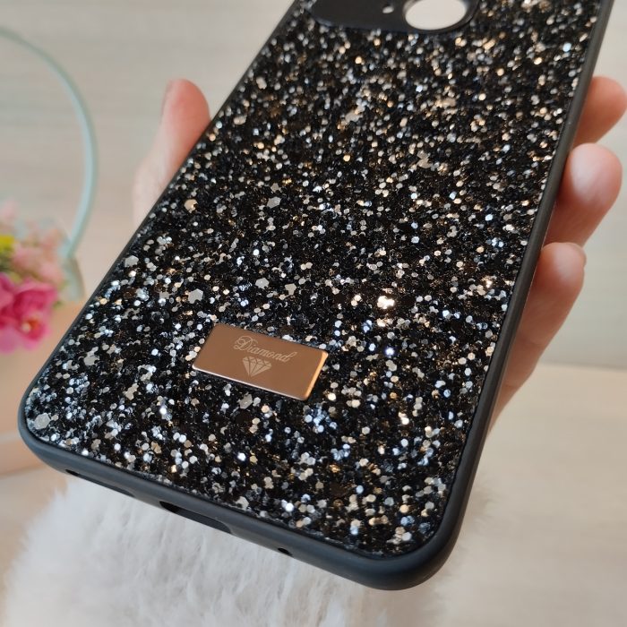 Чохол на xiaomi redmi 10c силіконова накладка блискуча Diamond чорний - Зображення 5